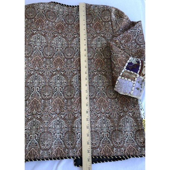 Vtg Colorful Patchwork Button Front Jacket Unbranded 80's L? - Picture 12 of 12